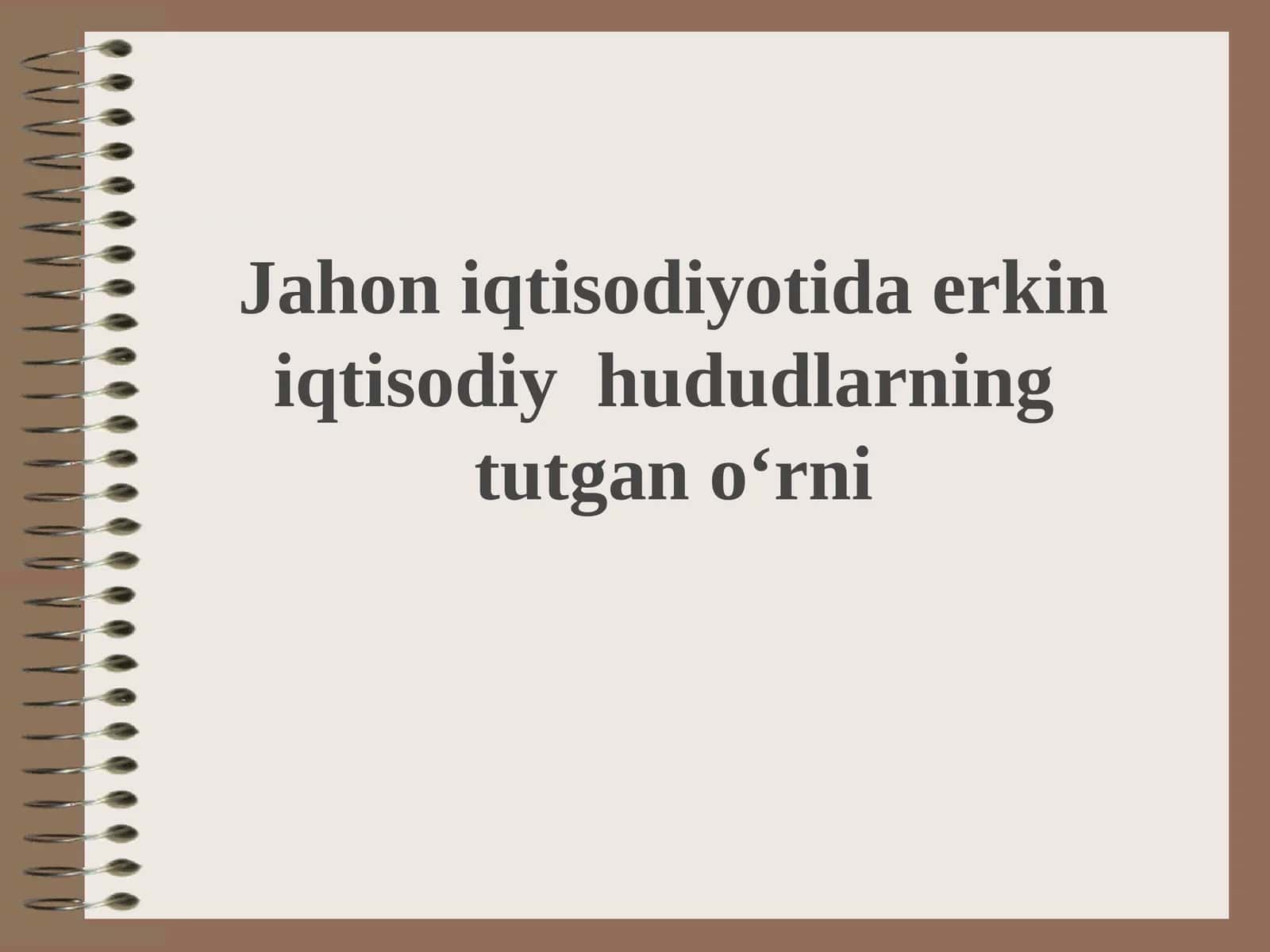 Jаhоn iqtisоdiyotidа erkin iqtisоdiy hududlаrning tutgаn o‘rni 1