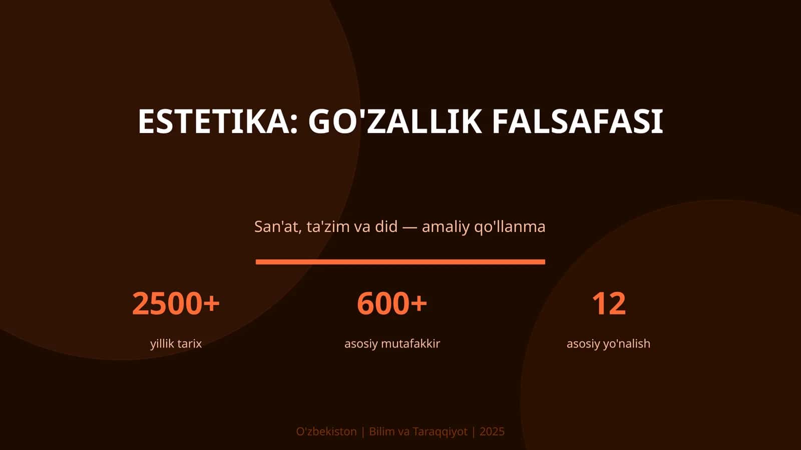 ESTETIKA: GO'ZALLIK FALSAFASI 1