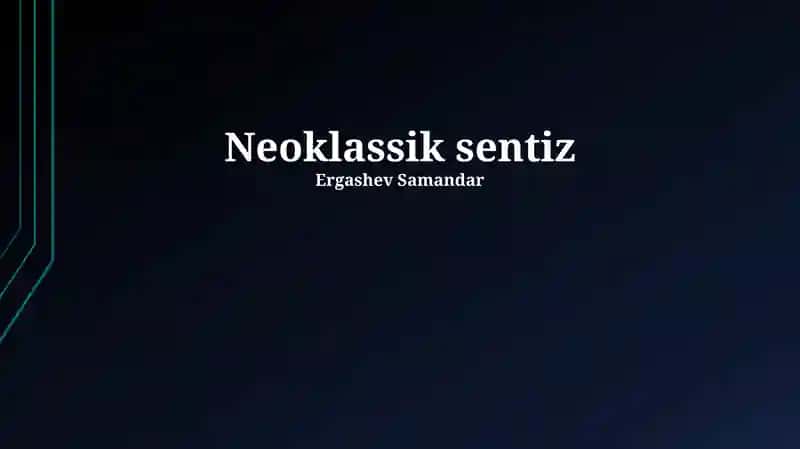 Neoklassik sentiz