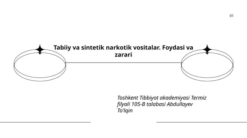Tabiiy va sintetik narkotik vositalar. Foydasi va zarari 1