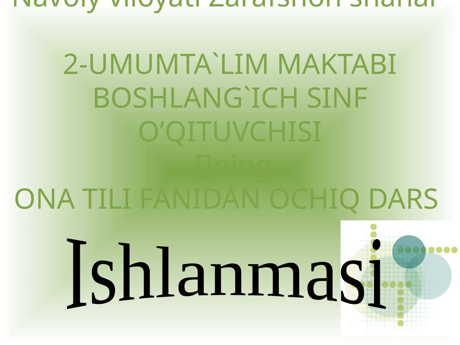 So'z turkumlari mavzusi 1