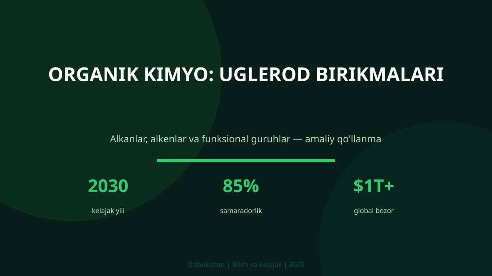 Organik kimyo: uglerod birikmalari 1