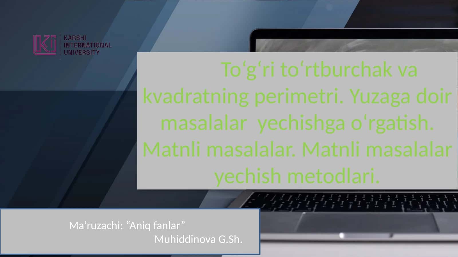 To‘g‘ri to‘rtburchak va kvadratning perimetri. Yuzaga doir masalalar yechishga o‘rgatish 1