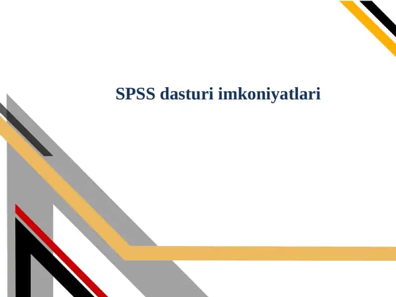 SPSS paketi 1