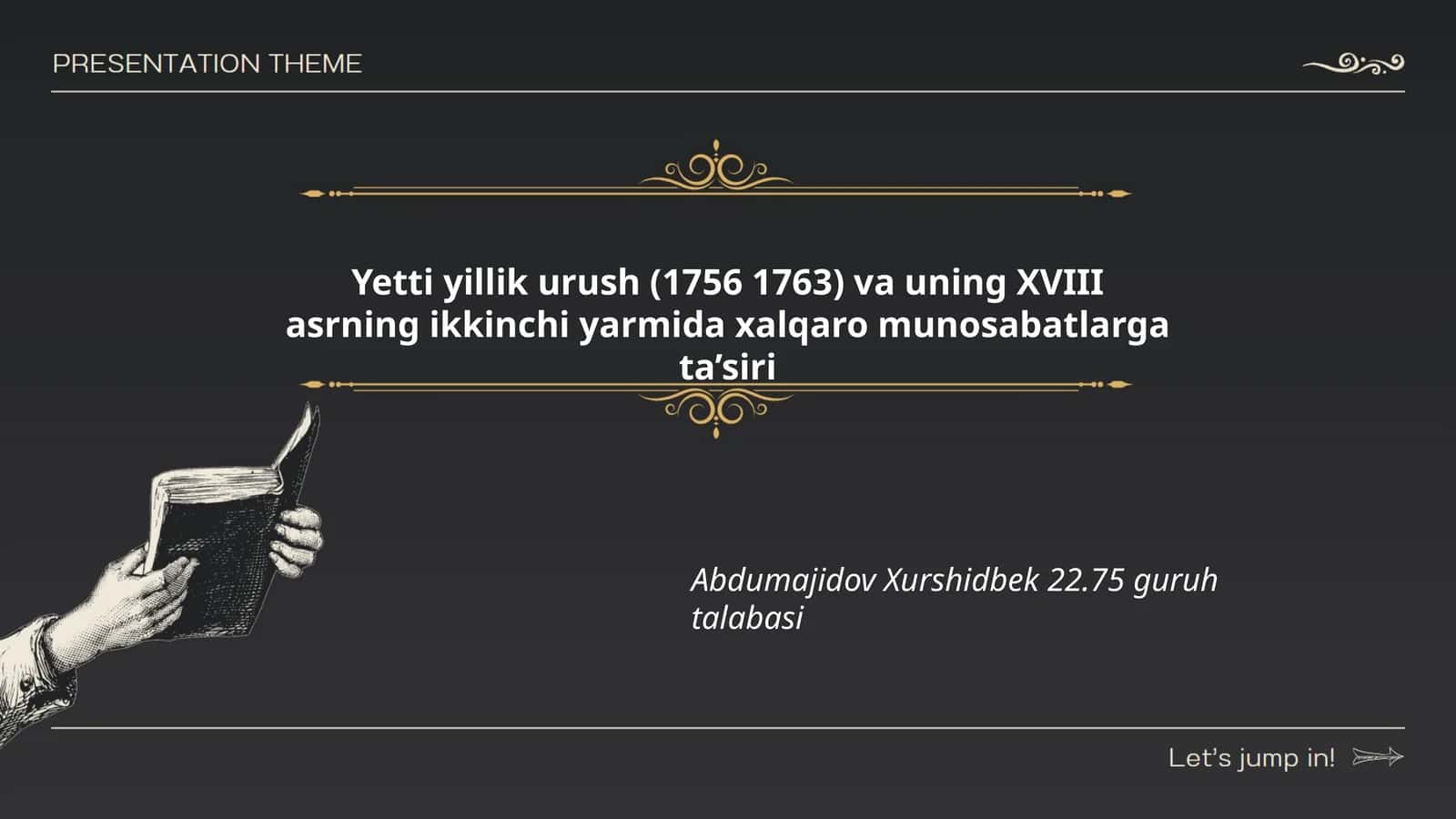 Yetti yillik urush (1756-1763) va uning XVIII asrning ikkinchi yarmida xalqaro munosabatlarga ta’siri 1