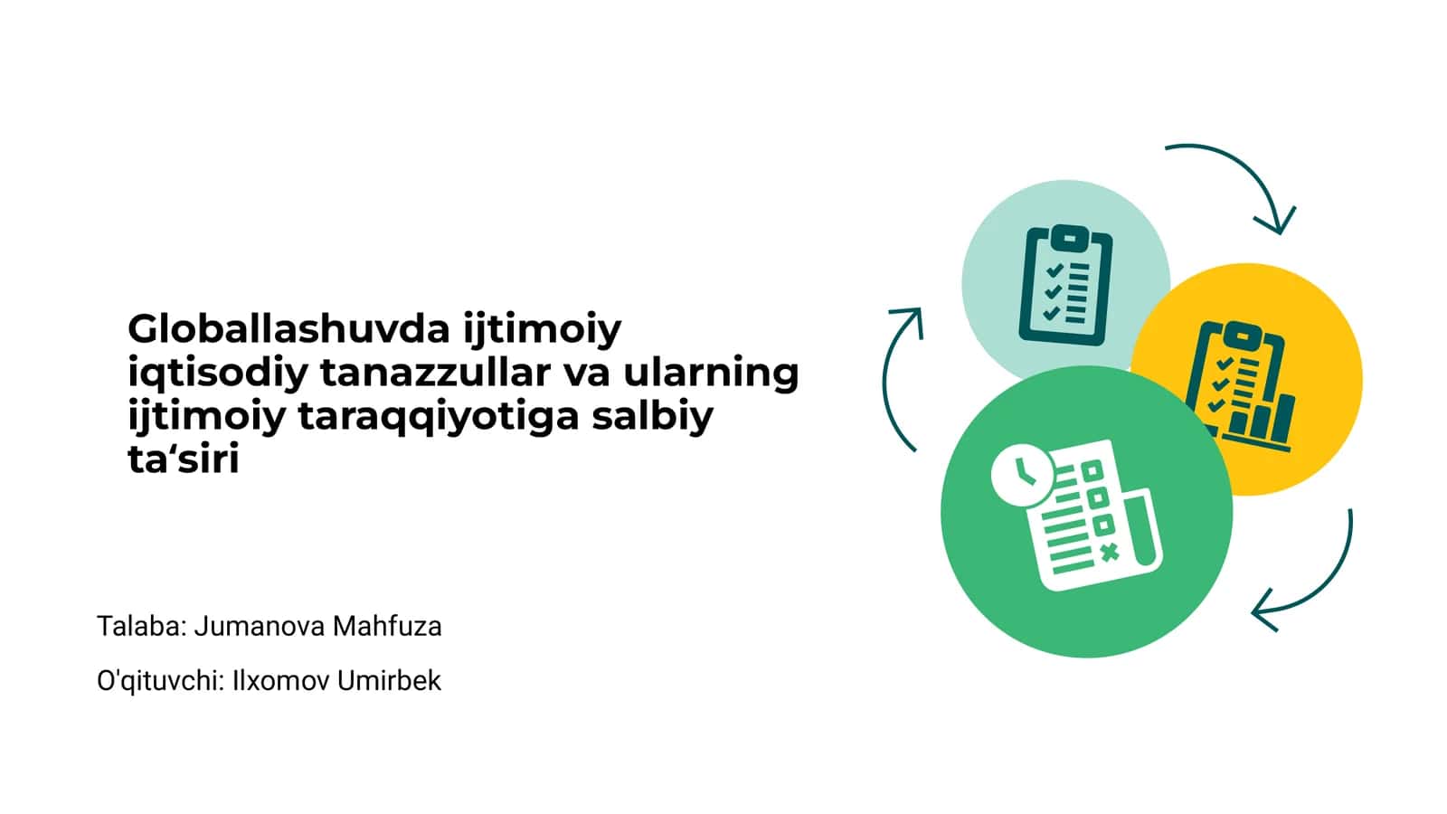 Globallashuvda ijtimoiy iqtisodiy tanazzullar va ularning ijtimoiy taraqqiyotiga salbiy ta‘siri 1