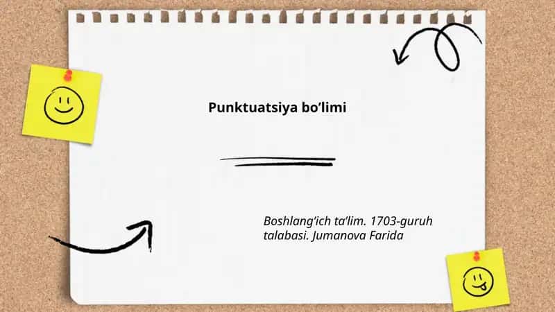 Punktuatsiya bo’limi 1