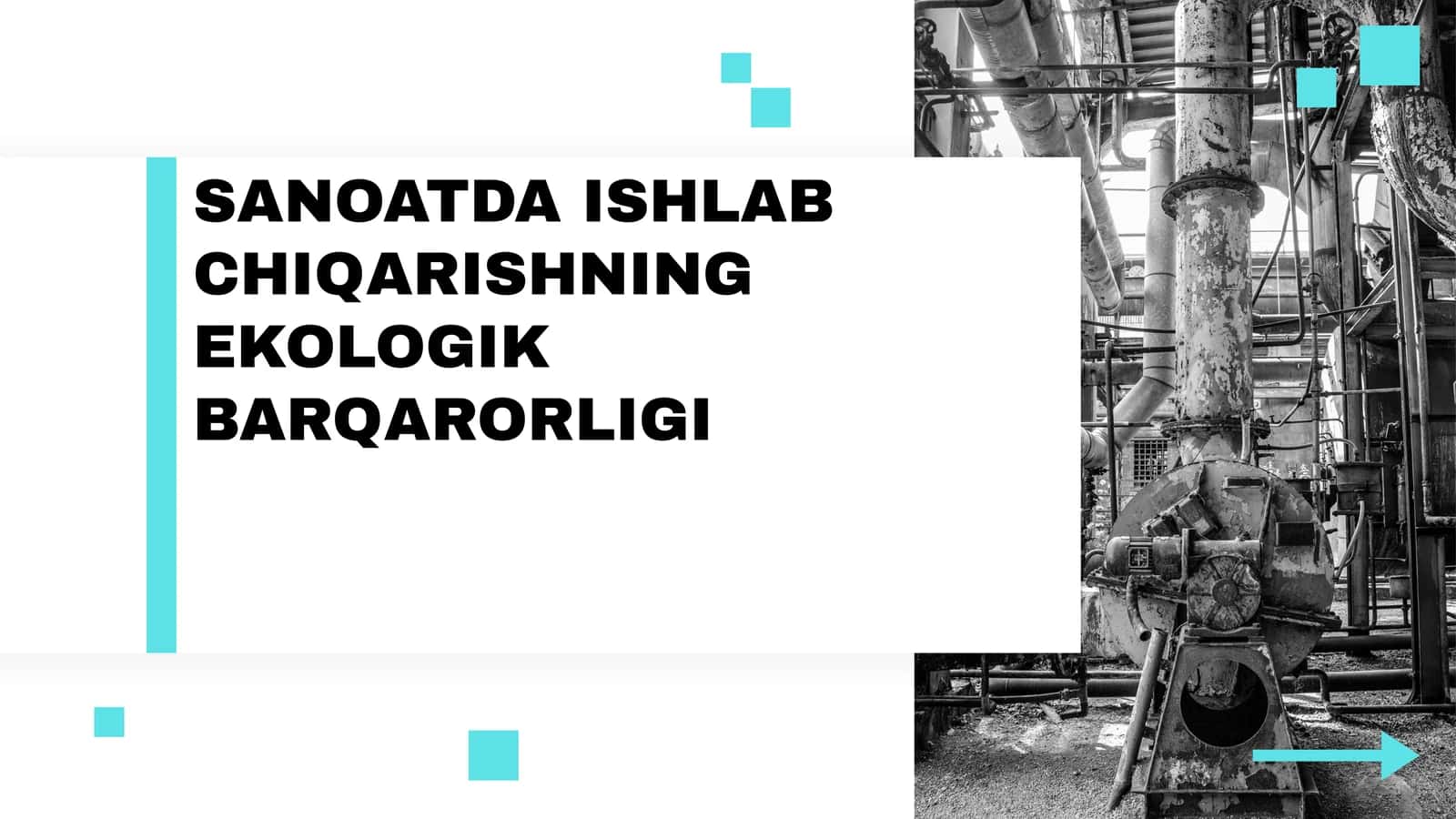 SANOATDA ISHLAB CHIQARISHNING EKOLOGIK BARQARORLIGI 1
