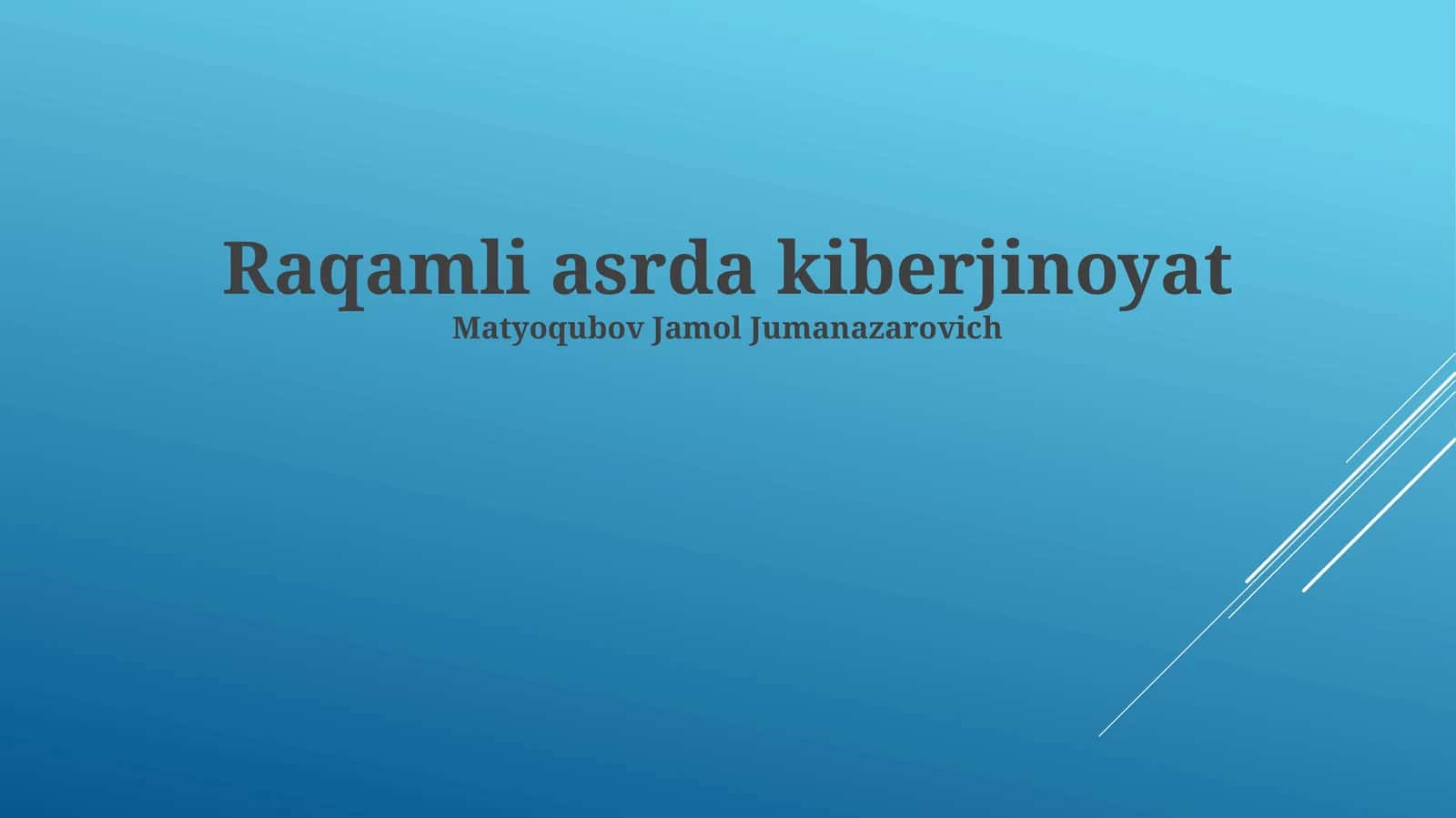 Kiberjinoyatlar: mohiyati, turlari va rivojlanish tendensiyalari 1