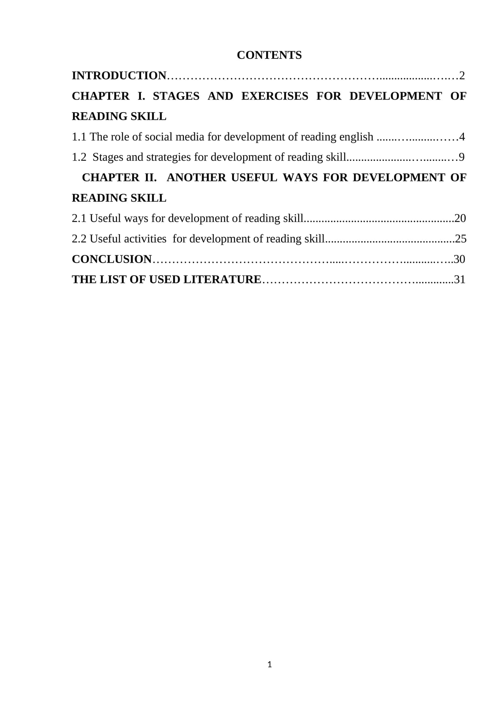 Development of Reading Skill 1