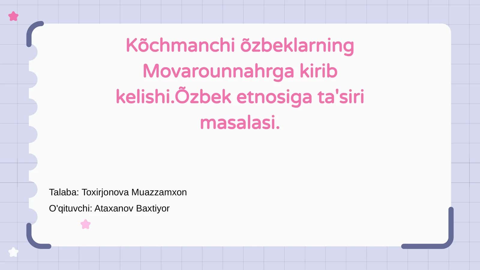 Kõchmanchi őzbeklarning Movarounnahrga kirib kelishi 1