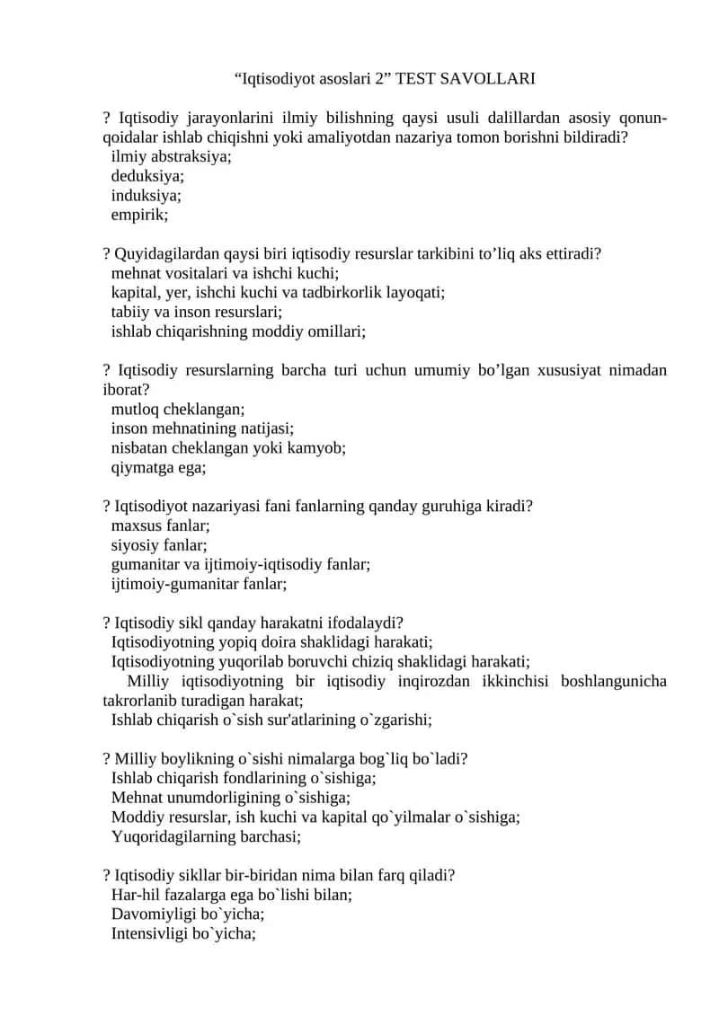 Iqtisodiyot asoslari 2 1