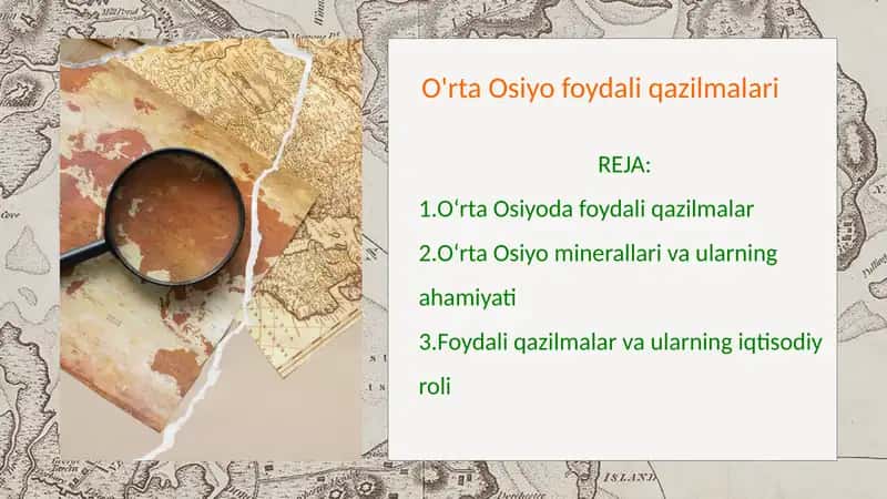 O'rta Osiyo foydali qazilmalari 1
