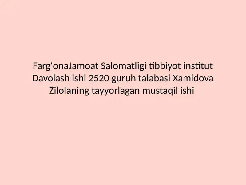 Chanoq A'zolari Innervatsiyasi va Kasalliklari 1