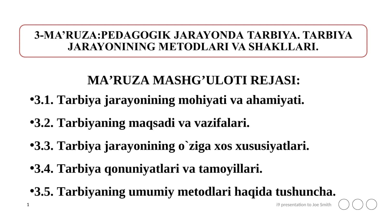 Tarbiya jarayonining mohiyati va ahаmiyati 1