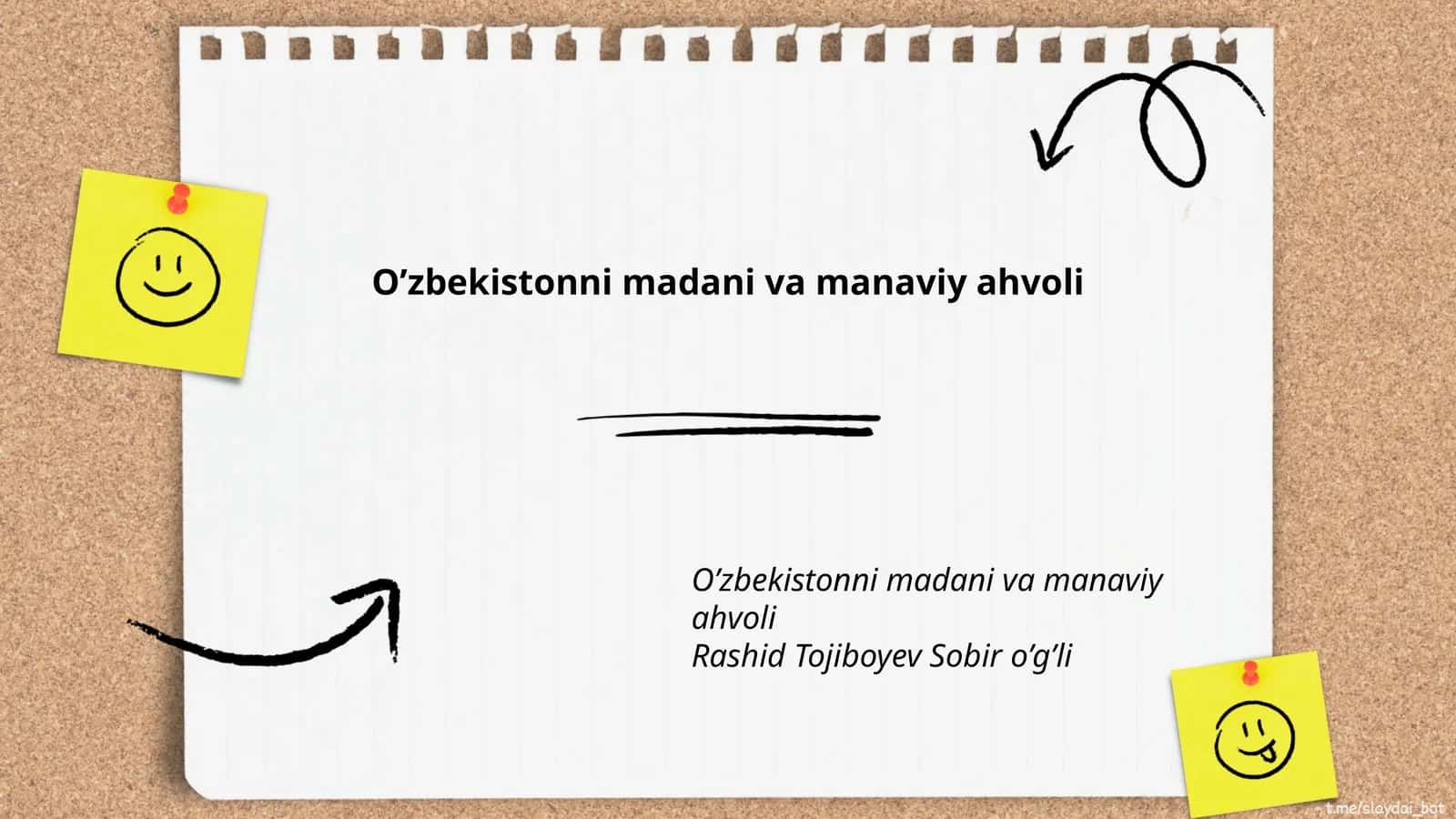O'zbekistonni madani va manaviy ahvoli 1