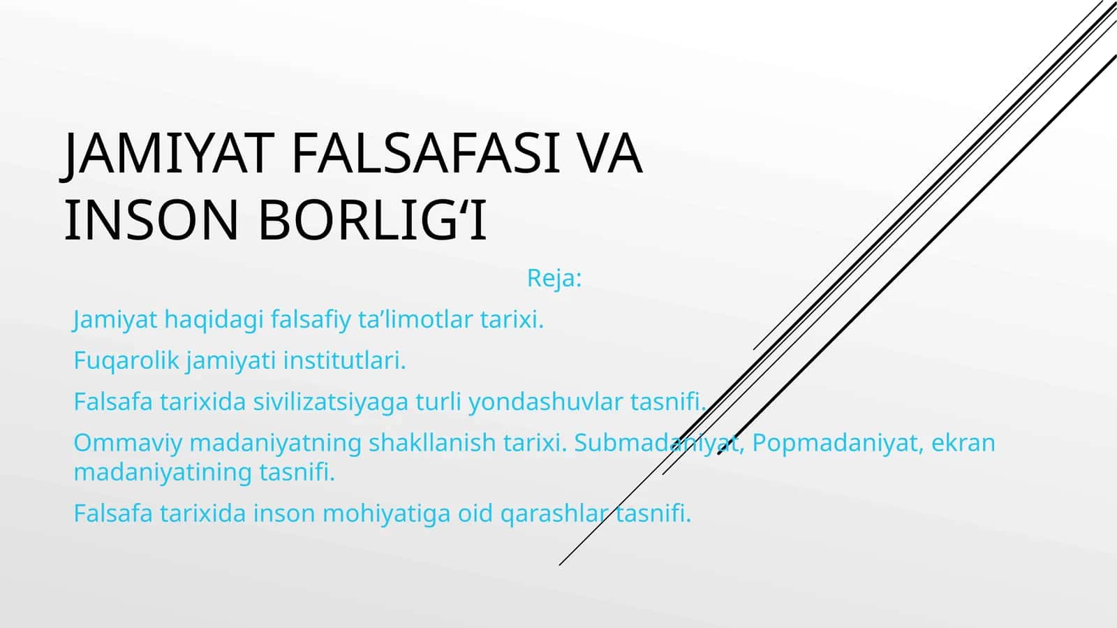 Jamiyat falsafasi va inson borlig‘i 1