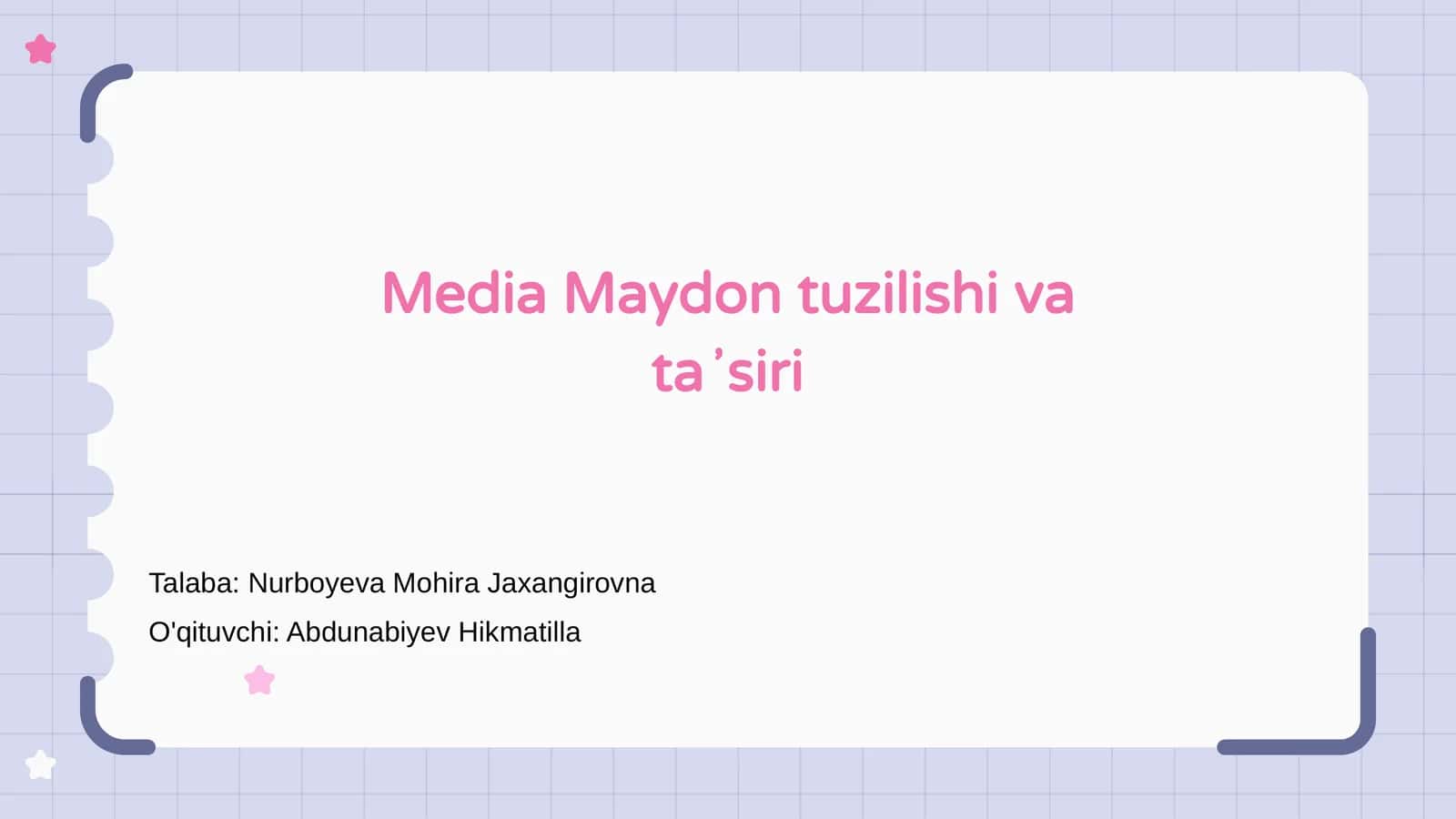 Media Maydon tuzilishi va taʼsiri 1