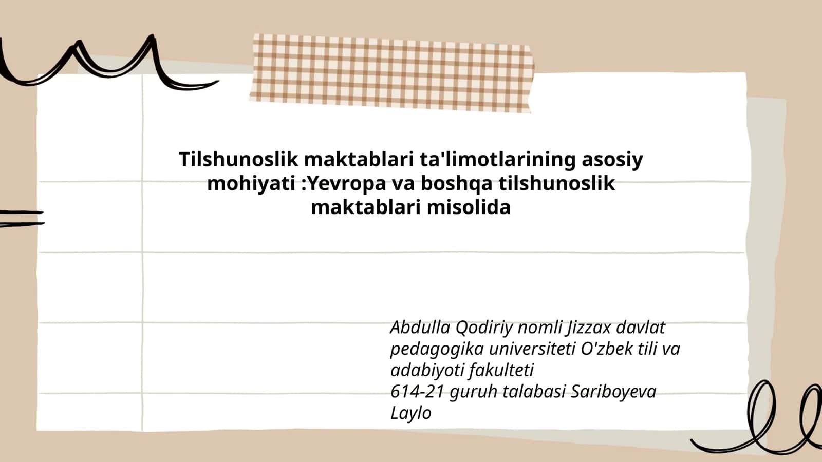 Tilshunoslik maktablari ta'limotlarining asosiy mohiyati 1