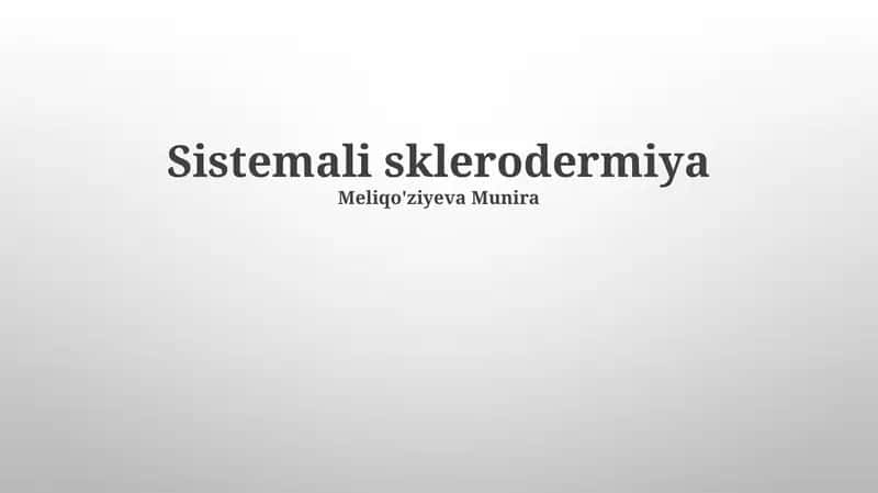 Sistemali sklerodermiya 1