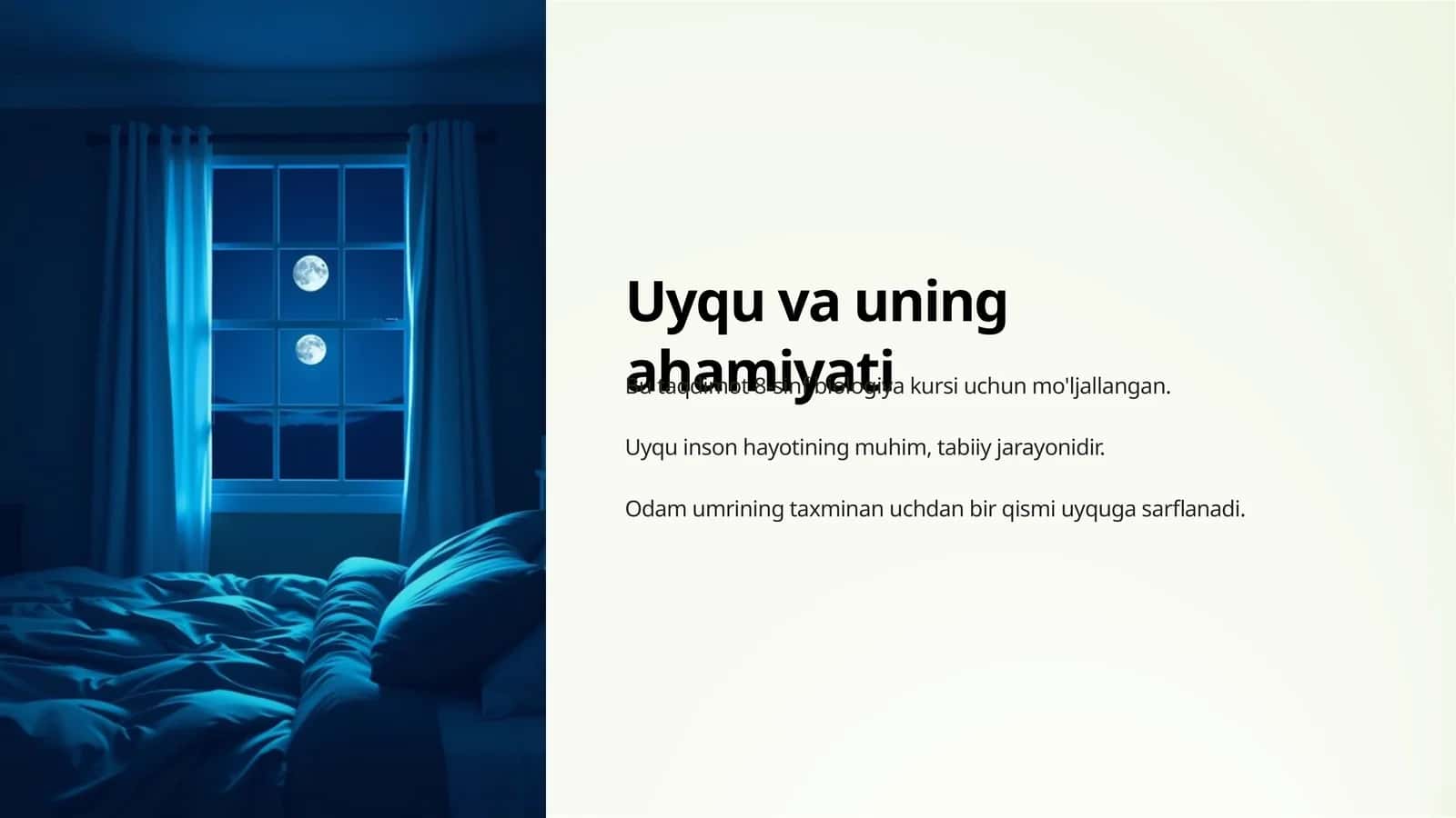Uyqu va uning ahamiyati 1