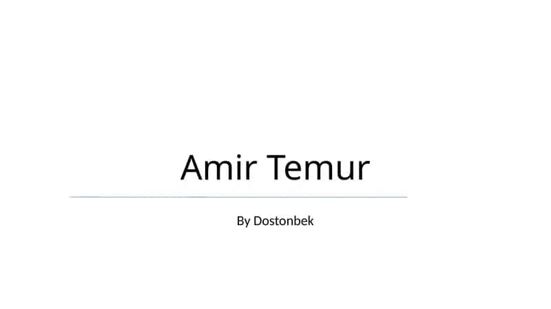 Amir Temur 1