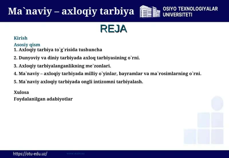 Ma`naviy – axloqiy tarbiya 1