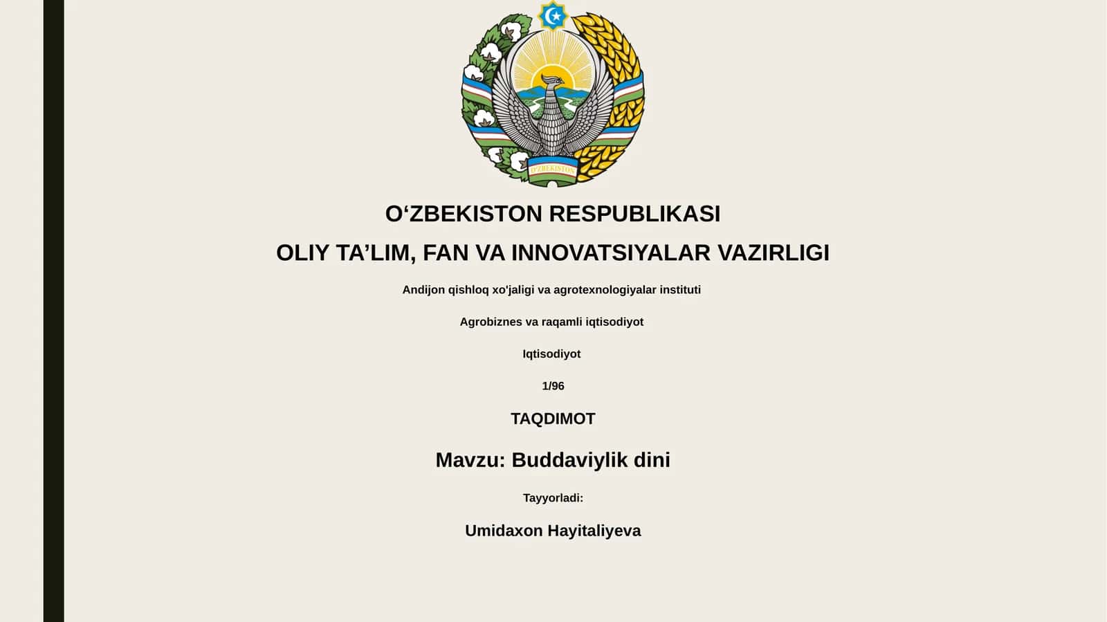 Buddaviylikning kelib chiqishi 1