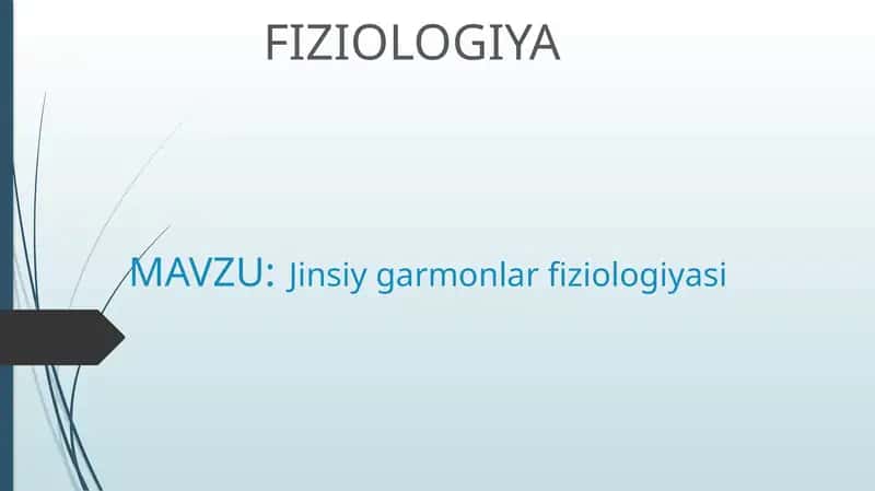 Jinsiy garmonlar fiziologiyasi 1