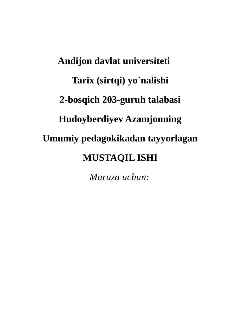 Ta’lim Metodlari va Vositalarini Tahlil qilish hamda Izohlash 1