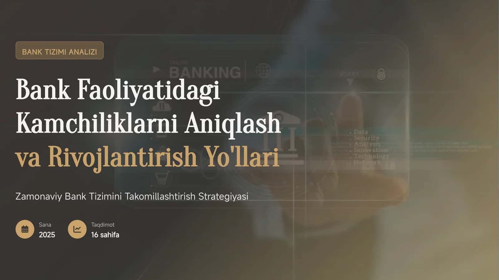 Bank Tizimini Takomillashtirish Strategiyasi 1