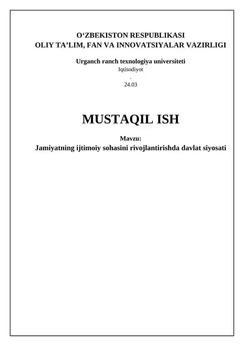 MUSTAQIL ISH