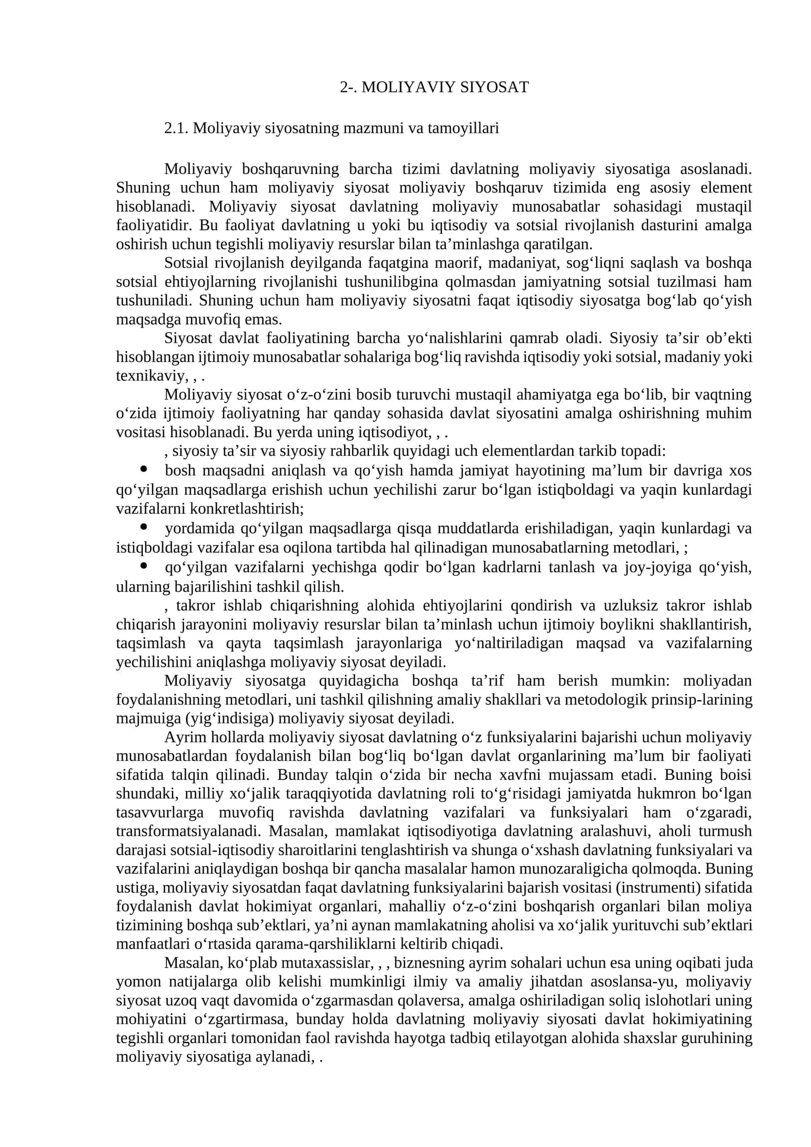 Moliyaviy siyosat 1