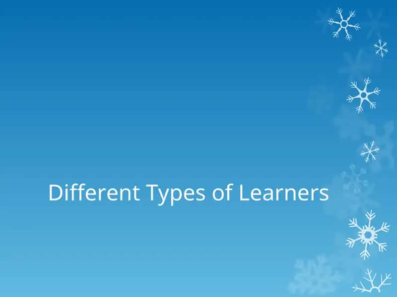 Different Types of Learners 1