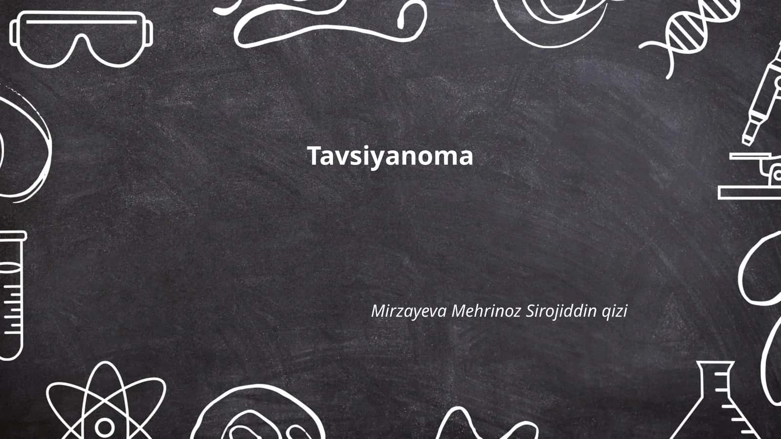 Tavsiyanoma 1