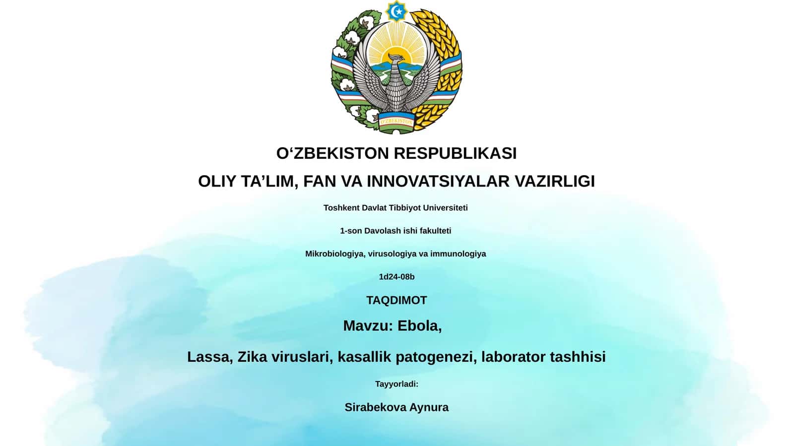 Ebola, Lassa, Zika viruslari 1