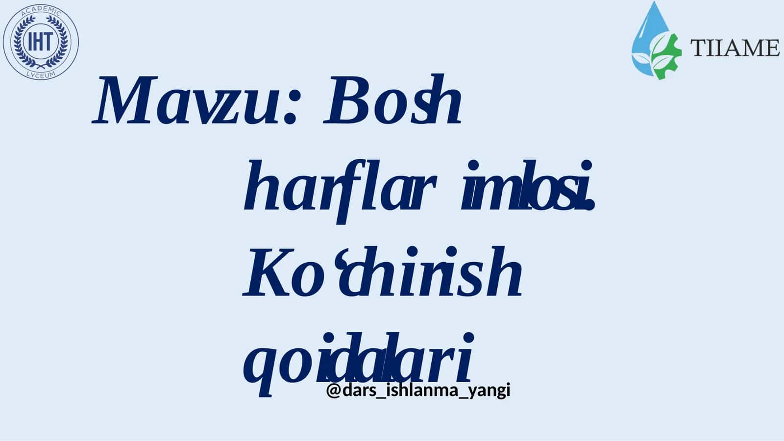 BOSHHARFLARIMLOSI 1