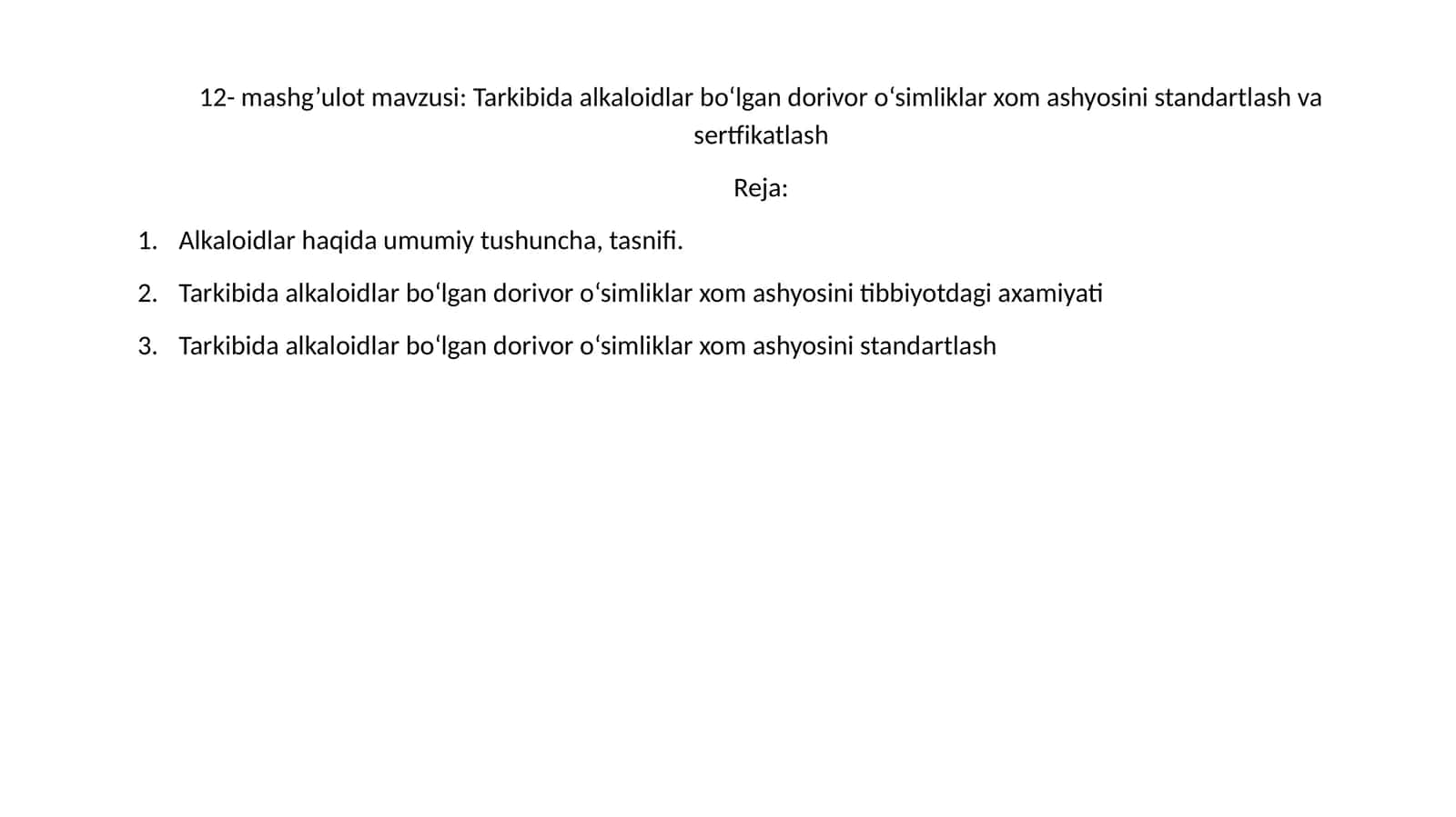 Alkaloidlar haqida tushuncha 1