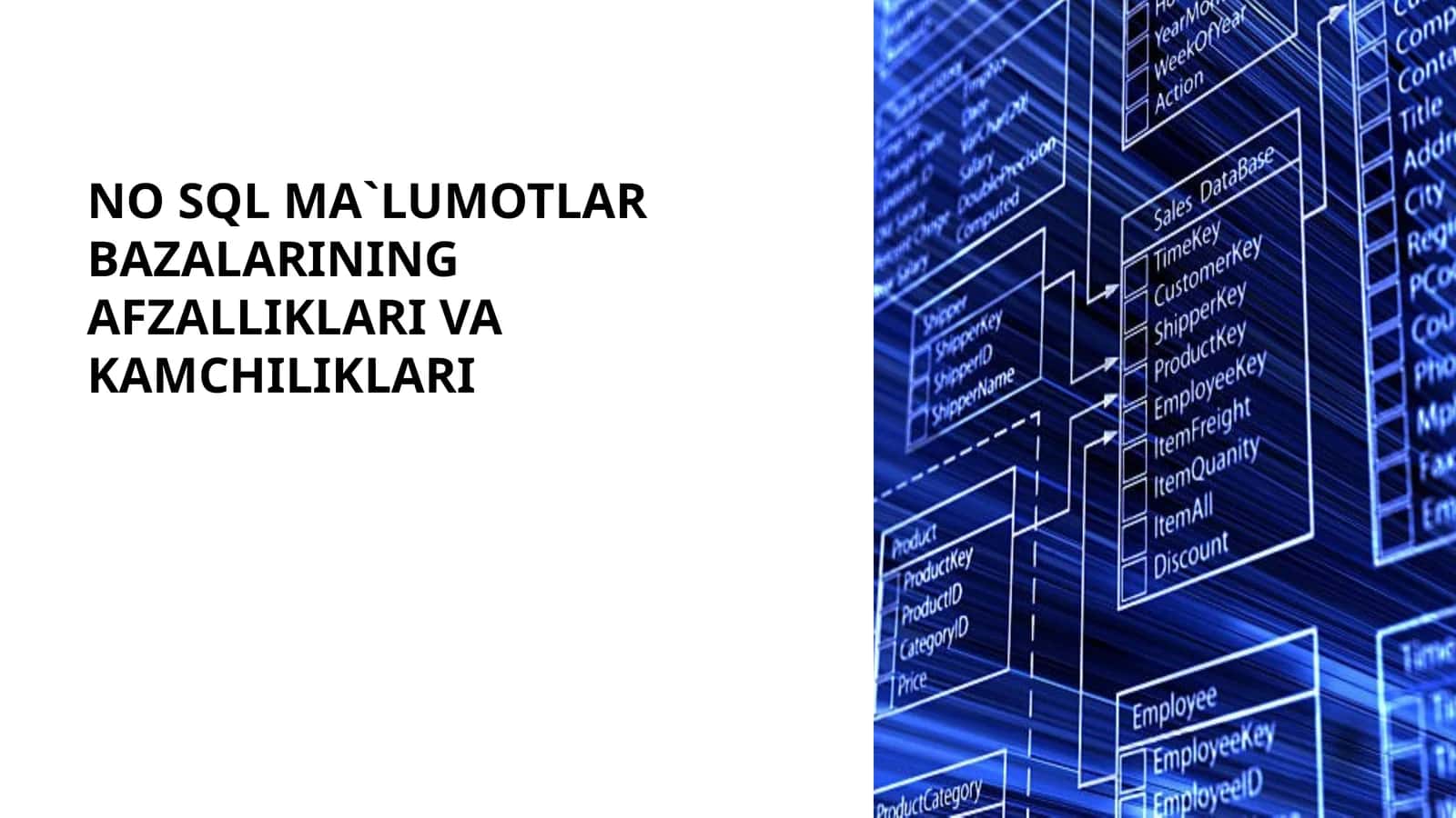 NO SQL MA`LUMOTLAR BAZALARINING AFZALLIKLARI VA KAMCHILIKLARI 1