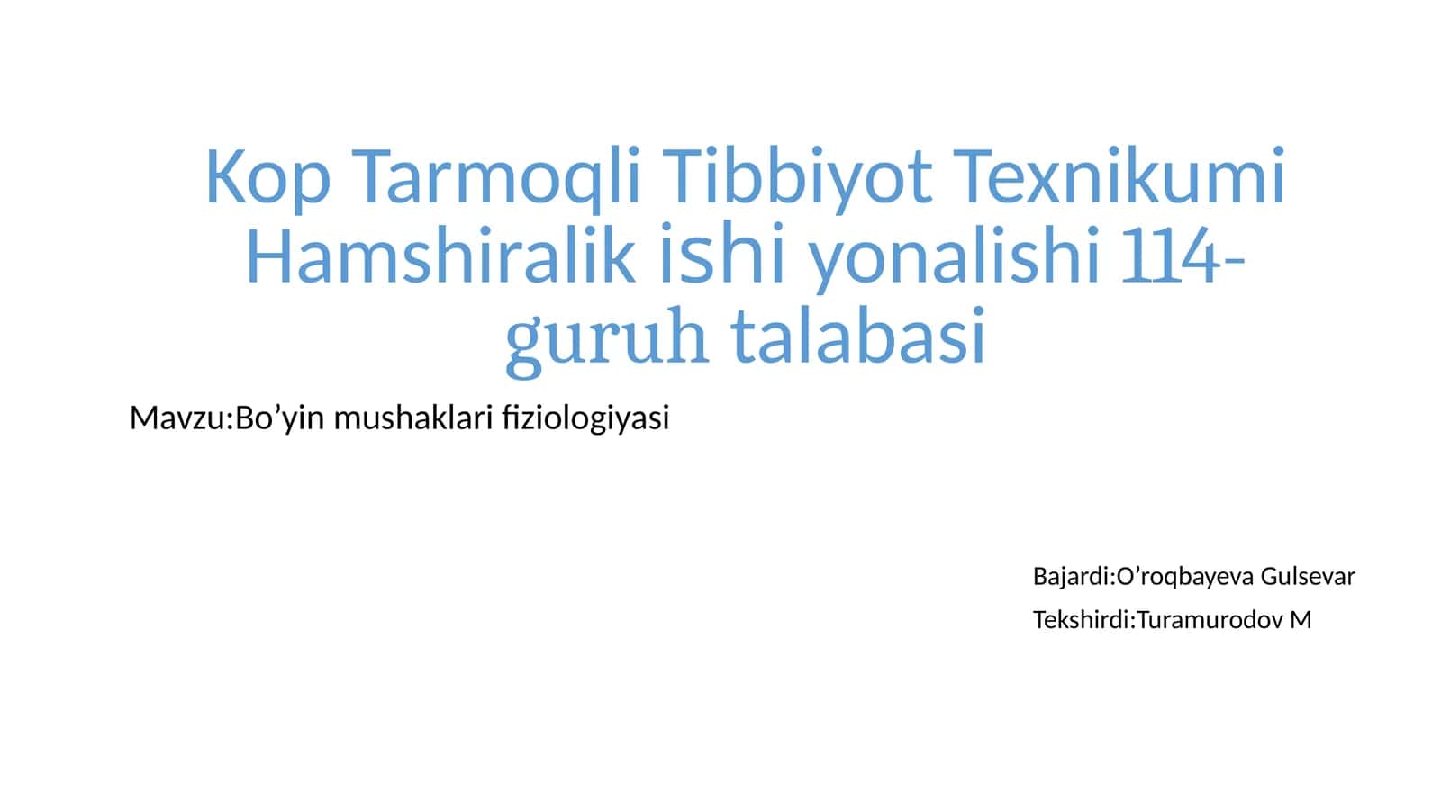 Bo’yin mushaklari fiziologiyasi 1