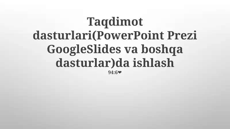 Taqdimot dasturlari 1