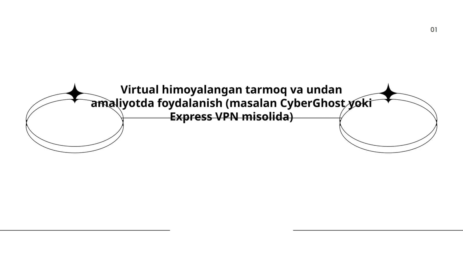 Virtual himoyalangan tarmoq va undan amaliyotda foydalanish (masalan CyberGhost yoki Express VPN misolida) 1