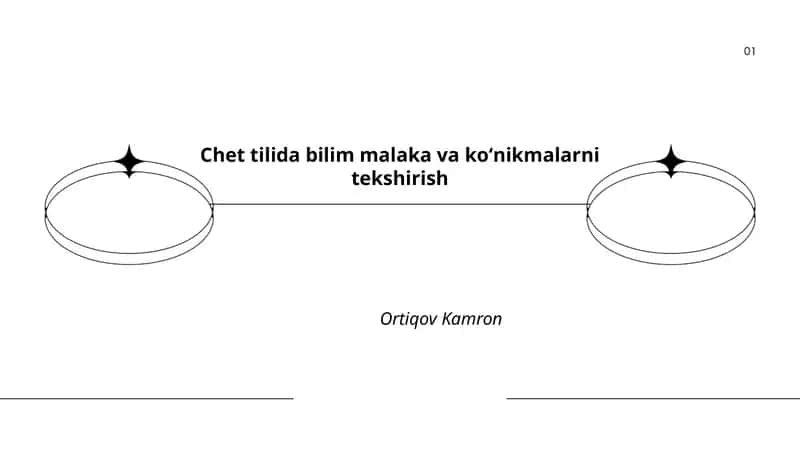 Chet tilida bilim malaka va koʻnikmalarni tekshirish 1