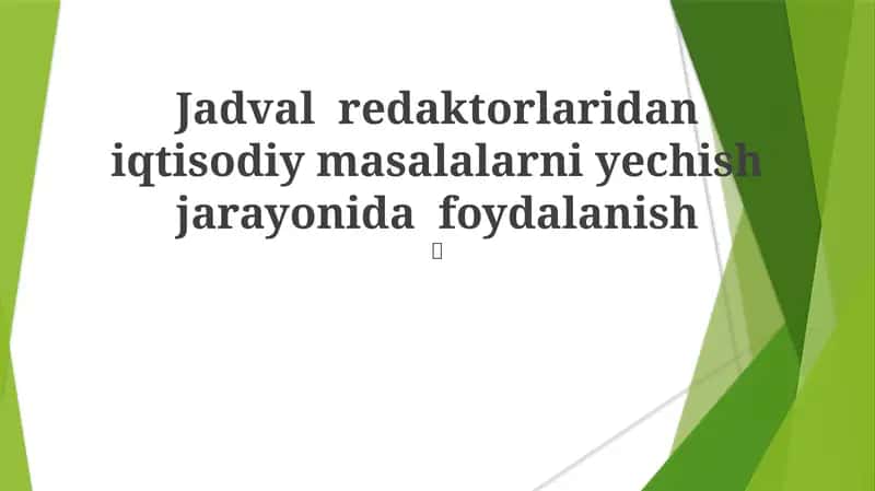 Jadval redaktorlari 1
