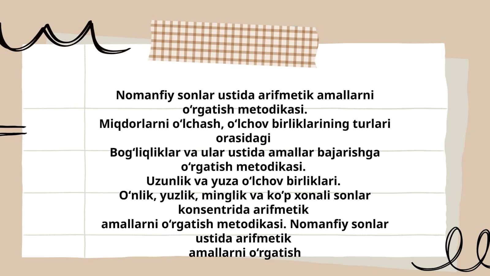 Nomanfiy sonlar ustida arifmetik amallarni o‘rgatish metodikasi 1