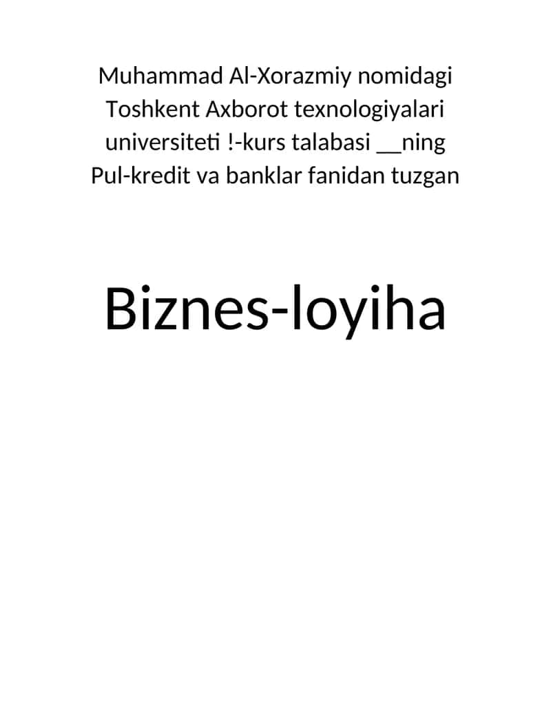 Biznes reja | Pul kredit 1
