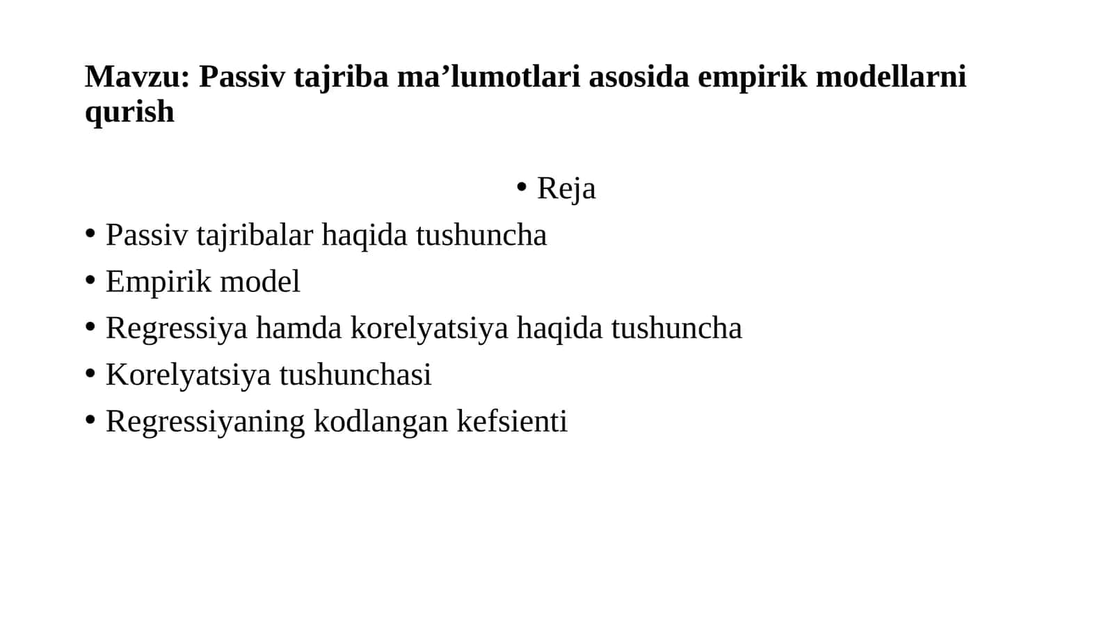 regressiya va korelyatsiya haqida tushuncha 1