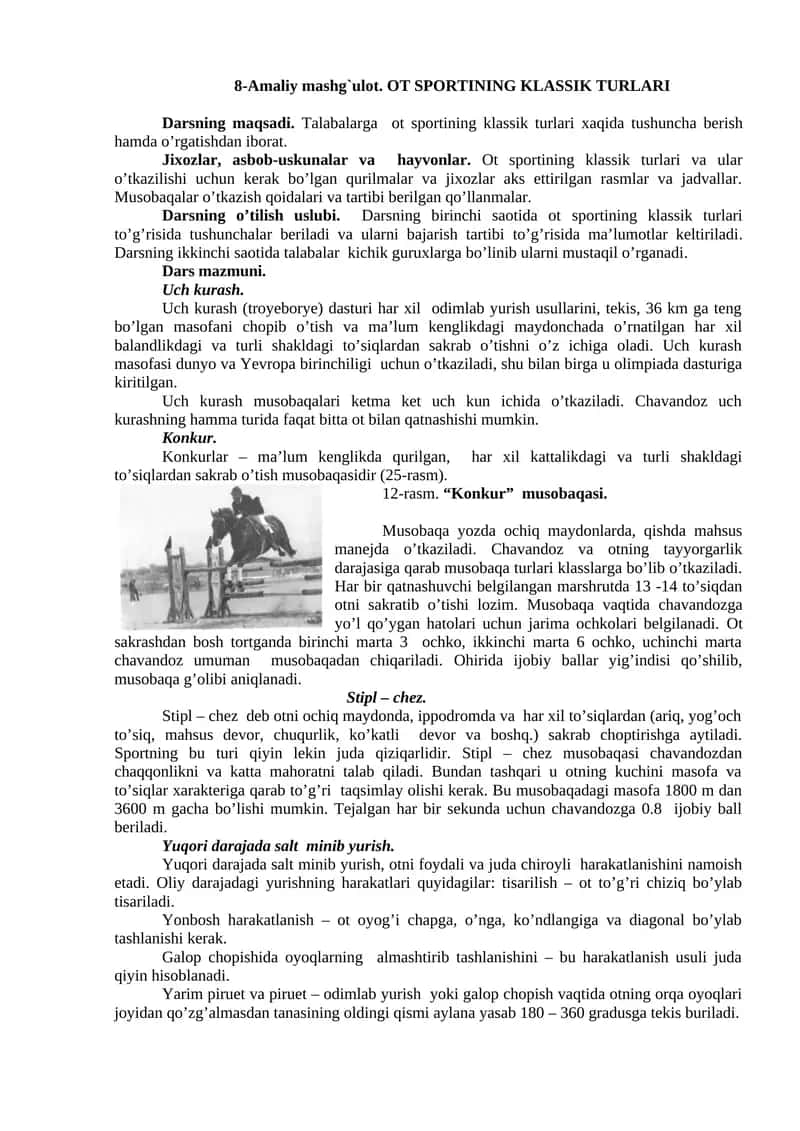 OT SPORTINING KLASSIK TURLARI 1