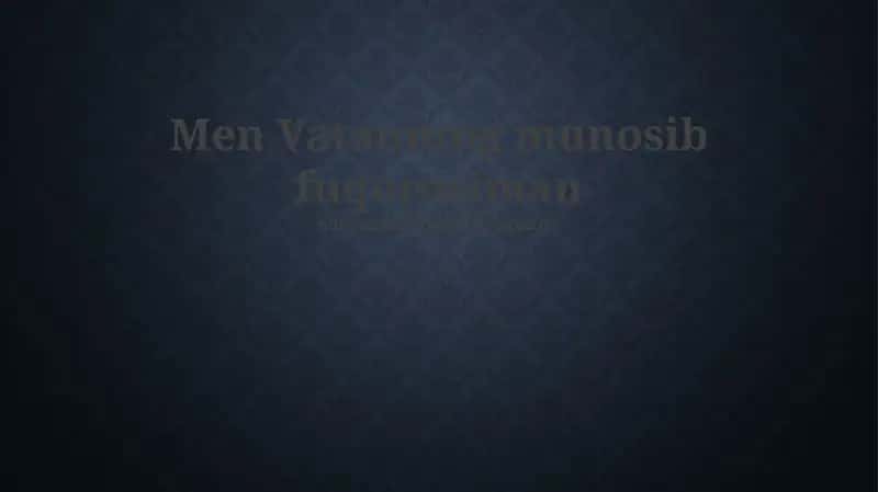 Men Vatanimga Sodiq Farzandman 1
