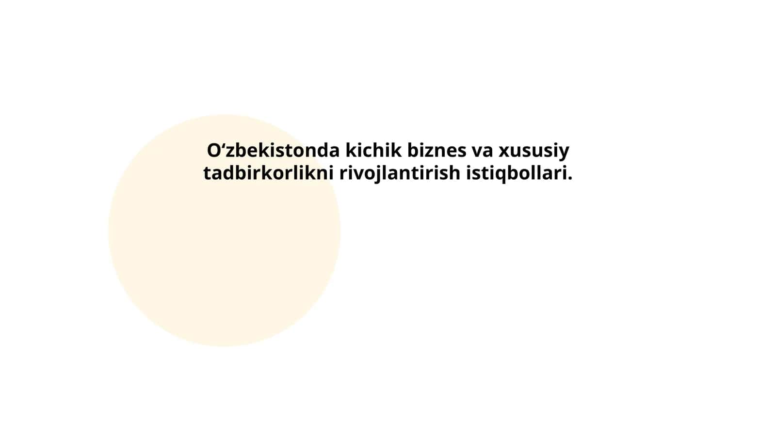 Oʻzbekistonda kichik biznes va xususiy tadbirkorlikni rivojlantirish istiqbollari 1